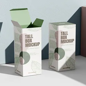 Boîtes à cosmétiques à impression double face avec logo personnalisé emballage de boîte en papier de flacon compte-gouttes d'huile essentielle en verre