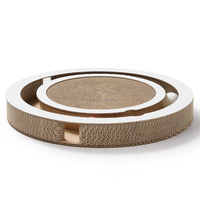 Jouet interactif moderne et écologique pour chat, griffoir et balle de jeu en carton durable B/C, emballage facile en carton