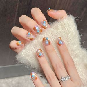 <span class=keywords><strong>Uñas</strong></span> Postizas Pintadas a Mano, 10 Piezas, <span class=keywords><strong>Diseño</strong></span> Acrílico Grueso <span class=keywords><strong>de</strong></span> Alta Calidad, Removibles, Fácil Aplicación para Dedos - Product Image 6