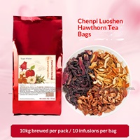 Sachets de thé aux agrumes, roselle et hawthorn pour le service du thé de l'après-midi – Infusion de fruits et herbes pour usage commercial