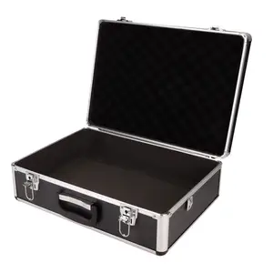 Flight Hard Case Tool Box Carry Foam Storage Camera Acessórios DJ Alumínio Grande Logotipo Personalizado Durable Rigid Case