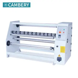 Cambery fabrika Polyester Film dilme sarma makinası çift şaft PVC PP sarma ve dilme makinesi