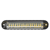 Feux de signalisation d'urgence à LED haute luminosité 12V 24V, feux stroboscopiques à LED pour montage en surface de voiture, feux stroboscopiques à LED pour calandre, SAE R65 CE IP67