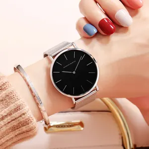 Designer Watches Women HANNAH MARTIN WATCHES FACTORY Diameter 36mm Japan Quartz Waterproof Ladies Watches Milanese Mesh Strap Wrist Watches For Women