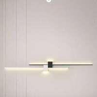 Chambre chevet applique à la mode art fer simple longue ligne escalier allée salon fond mur LED éclairage mural