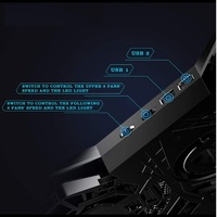노트북 쿨러 노트북 냉각 패드 노트북 게임 쿨러 스탠드 4 팬 2 USB 포트 14-17 인치 노트북