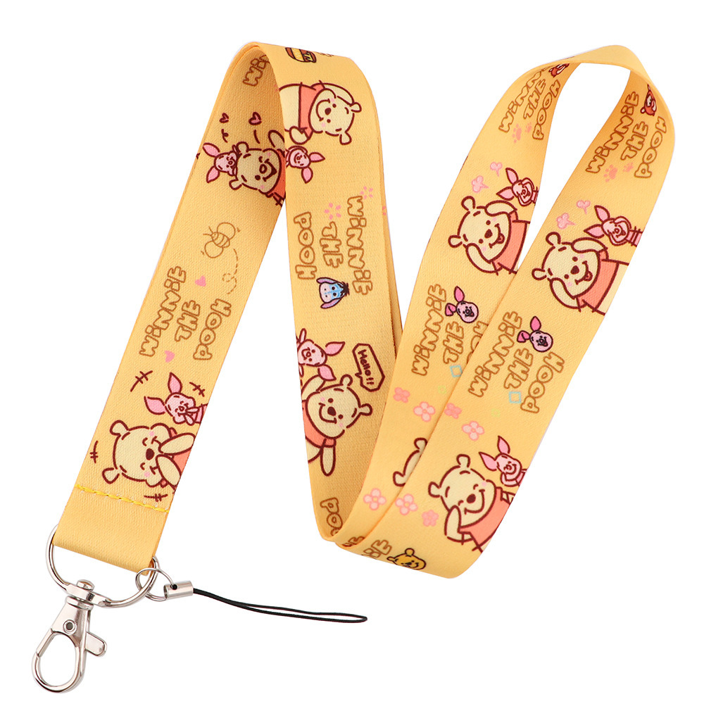 Wholesale Lanyards Cute Cartoon Yellow Bear Tiger Pig Design Lanyard Phone Card Neck Anti Lost Strap Promotional Gift Lanyards Image 2