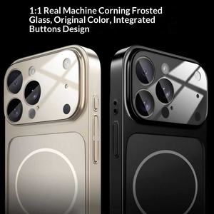 Funda para Teléfono Móvil iPhone 17 Pro Max, Serie Magnética con Relieve, Estilo Ins, Cristal Corning, Aluminio Esmerilado, 16 <span class=keywords><strong>14</strong></span> Plus - Product Image 5