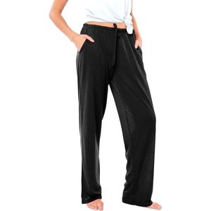 Women's Lounge Pants Soft <b>Flowy</b> Long Bottoms Drawstring Pockets Multi Colors Breathable Casual Wear - Product Image 2
