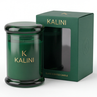Vases à bougies vides personnalisables en gros avec logo, emballage de décoration de mariage, coupelles à bougies rondes en verre avec boîte