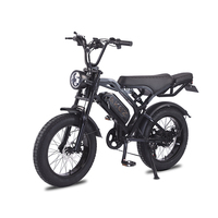 Vélo électrique tout-terrain Enduro haute puissance 20 pouces 750 W pour adulte, avec pneus larges, suspension intégrale, style chopper, vélo assisté