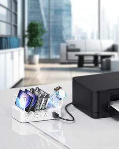 Station de charge USB <span class=keywords><strong>6</strong></span> ports 60W, chargeur rapide PD QC, hub pour <span class=keywords><strong>iPhone</strong></span>, Samsung, téléphone Android, Apple Watch, <span class=keywords><strong>AirPods</strong></span> - Product Image 2
