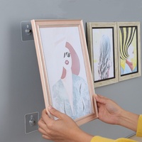 Crochet mural auto-adhésif transparent 6x6cm ultra-résistant sans perçage pour cadre photo – Vente en gros