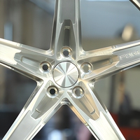 Jantes forgées Alpha, finition argent brossé, à 5 branches en étoile avec rainure encastrée, 5X114.3 pour Lexus RC