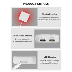 Dapat disesuaikan perangkat terapi TENS pemanas portabel dengan kehangatan 3 tingkat untuk menghilangkan otot dan terapi fisik rumah - Product Image 2