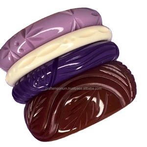 Fashionable Handcrafted Resin Bangle <b>Stack</b> Featuring Enamel Prints and Animal Motifs Compliments Every Trendy Outfit - Product Image 6
