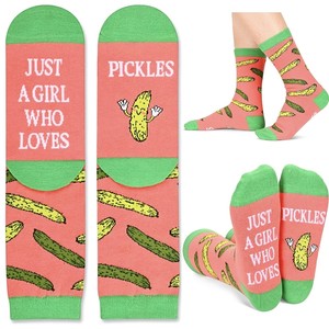 Automne hiver drôle dessin animé lettre chaussettes respirant équipage robe chaussettes bas manchette Logo café Sushi chips thé Tacos <span class=keywords><strong>Pizza</strong></span> Designs - Product Image 2