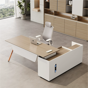 Muebles de Oficina de Lujo a Precios Accesibles, Escritorio Ejecutivo en Forma de I, Metal y MDF, para Oficina en Casa, Reemplazo Elegante para - Product Image 5