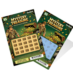 Boletos de Lotería Rasca y Gana de Alta Seguridad con Temática de Aventura Personalizada, Tarjeta de Lotería con Impresión en Serigrafía - Product Image 2