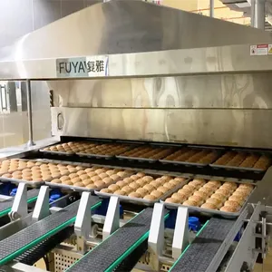 FUYA completamente automatico Hamburger linea di produzione/Tunnel forno/macchina per la produzione di pane