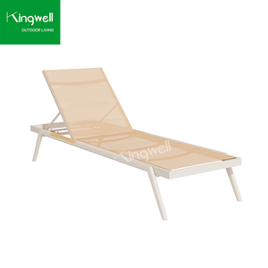 Tumbona de aluminio recliner de lujo, tumbona de Metal apilable para <span class=keywords><strong>playa</strong></span> al aire libre, jardín, Hotel, piscina, patio o sala de estar - Product Image 3