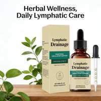 Gouttes liquides de drainage lymphatique à marque OEM, suppléments à base de plantes, échinacée pour la détoxification et le soutien lymphatique, emballage en bouteille