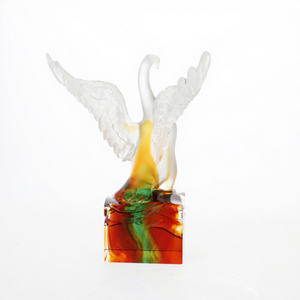 Escultura de Pájaro de Cristal Personalizada de Alta Calidad, Grabada con Láser, Regalos <span class=keywords><strong>y</strong></span> Artesanías de Moda, Decoración de Mesa - Product Image 6
