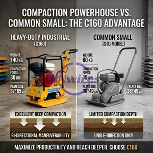 Compattatore a Piastra Reversibile per Asfalto e Terreno, <span class=keywords><strong>Motore</strong></span> a Benzina <span class=keywords><strong>o</strong></span> Diesel Opzionale - Product Image 2