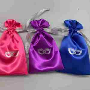 Sacs en Soie Personnalisés pour Cheveux, Emballage Recyclable en Satin, Housse Anti-Poussière pour Sac à Main, Emballage Écologique pour Cheveux - Product Image 1