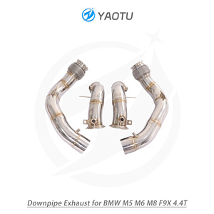Tubo de Escape Delantero Recto de Acero Inoxidable SS304 de Alto Rendimiento YT con OPF para <span class=keywords><strong>BMW</strong></span> F9X M5 <span class=keywords><strong>M6</strong></span> <span class=keywords><strong>M8</strong></span> 4.4T S63, Acabado Brillante - Product Image 3