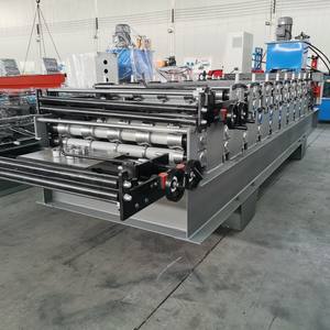 เครื่องขึ้นรูปม้วนกระเบื้องมุงหลังคาโลหะอลูมิเนียมเหล็กสองชั้นยาวสองชั้น - Product Image 6