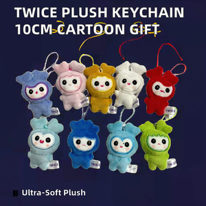 Llavero Kpop TWICE Lovely Light de 10CM, con diseño de dibujos animados, impresión digital, forma de muñeco de peluche suave, MOMO SANA <span class=keywords><strong>NAYEON</strong></span> JIHYO, Año Nuevo Chino - Product Image 4