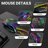 Souris filaire Programmable 8000 DPI RGB souris d'ordinateur de jeu led