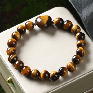 Pulsera de Cuentas Espaciadoras de Cristal Natural Suave con Forma de Corazón, Pulsera Elástica con Cuentas Redondas de Cuarzo Rosa de 8 mm para Mujeres y Niñas - Product Image 6
