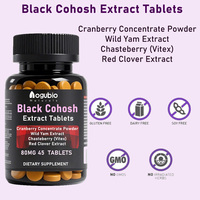Siyah Cohosh karmaşık tabletler | Kızılcık, vahşi Yam ve kırmızı yonca karışımı