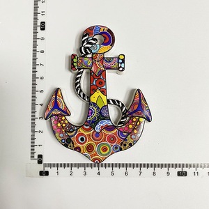 Imán Decorativo 3D para Refrigerador con Forma de Ancla, Estilo Bohemio, de Resina, Recuerdo de Viaje, Diseño Irregular Hecho a Mano - Product Image 4