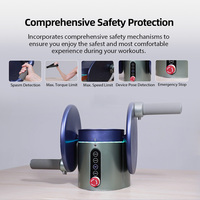 KONBEST Mini Elliptique de Bureau Électrique Automatique, Masseur de Jambes avec Batterie Intégrée, Contrôle de la Temporisation ABS+Métal pour les Pieds des Personnes Âgées