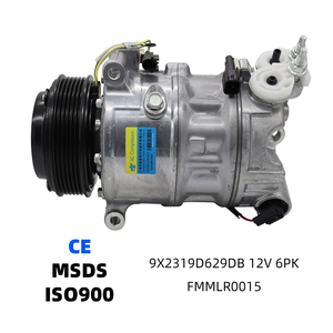 Compresor de aire acondicionado para coche 9X2319D629DB  9X23-19D629-DA  12V 6PK 114MM PXC16 2004-2007 con embrague para Jaguar XF XJ 3.0 - Product Image 1