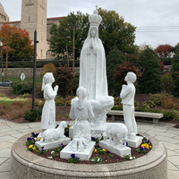 Statue de Vierge Marie en Marbre Blanc de Grande Taille Décoration Extérieure pour Église Catholique Notre Dame Sculpture TRFK-MCM052