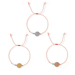 Custom Engraved Round <b>Bracelet</b> with POD Design Handmade <b>Bracelet</b> Adjustable <b>Boho</b> Style Rope <b>Bracelet</b> for Women Men - Product Image 6