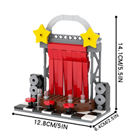 MOC1437 Jeu FNAF - Ours de Minuit - Petite Scène - 138 Briques avec Freddy - Jouets Éducatifs à Assembler pour Enfants