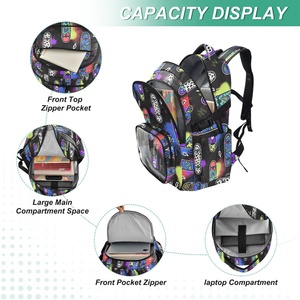 กระเป๋าเป้สะพายหลังพีวีซีใสกันน้ำลายกราฟฟิตีสุดฮิต ทนทาน น้ำหนักเบา ความจุเยอะ เหมาะสำหรับกิจกรรมสันทนาการและกีฬา - Product Image 4