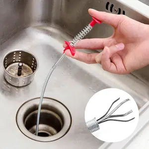 Hot Sale Household Hair Catcher Sewer Sink Tub Dredge Remover Spring Pipe Cleaning Tool Drain Clog Cleaner