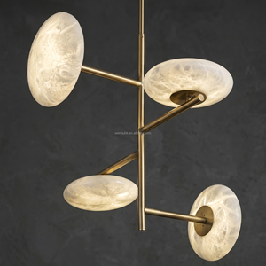 Modern 6 <b>Lights</b> Spanish alabaster chandelier for villa foyer dining <b>lounge</b> spaces - Product Image 4