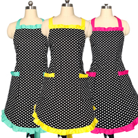 Bavoir long sans manches à pois, 100 % coton, écologique, taille ajustable, lavable en machine, idéal pour le nettoyage – Meilleure vente