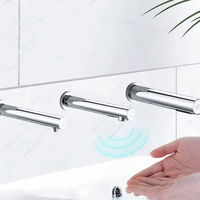 Ensemble de robinetterie de lavabo 3 en 1 à capteur automatique Distributeur de savon multifonctionnel moderne et machine à sécher Noyau de valve en céramique
