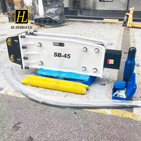 Casse-roche hydraulique SB45 pour excavatrices ZX195, ZX200, ZH200, ZX210H, type boîte, haute performance, pour démolition, compatible avec excavatrices de 7 à 14 tonnes
