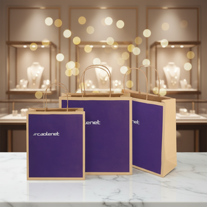 Bolsa de Papel Kraft Marrón Ecológica de Alta Calidad con Asa, Impresa Personalizada, para Compras en Supermercados y Empaque de Regalos - Product Image 5