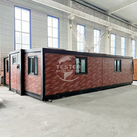 Maison conteneur de luxe extensible 20ft 30ft, préfabriquée, modulaire, mobile, pour usage commercial, structure en acier