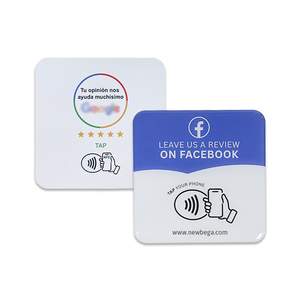 Plaques d'identification RFID en PVC acrylique époxy, Cartes de commentaires pour réseaux sociaux (Facebook, Instagram), Présentoirs carrés pour menus, Plaques de table NFC - Product Image 4